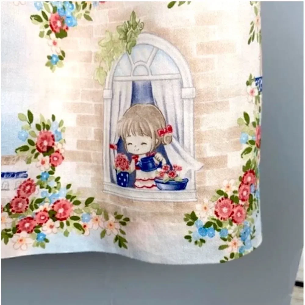 Mayoral Nautical Landscape Baby Dress Cotton Cap Sleeves Button Down Closure 12m
